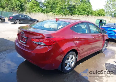2013 Hyundai Elantra Gls from USA, damaged, VIN 5NPDH4AE4DH405444